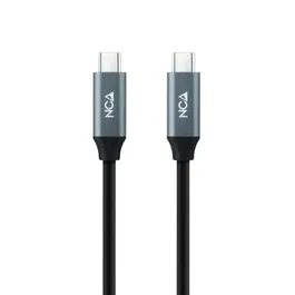 Nanocable Cable USB 3.2 Tipo-C a Tipo-C 100W 20Gbps 1m Gris y Negro
